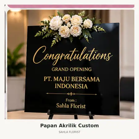 Papan Bunga Akrilik Klungkung